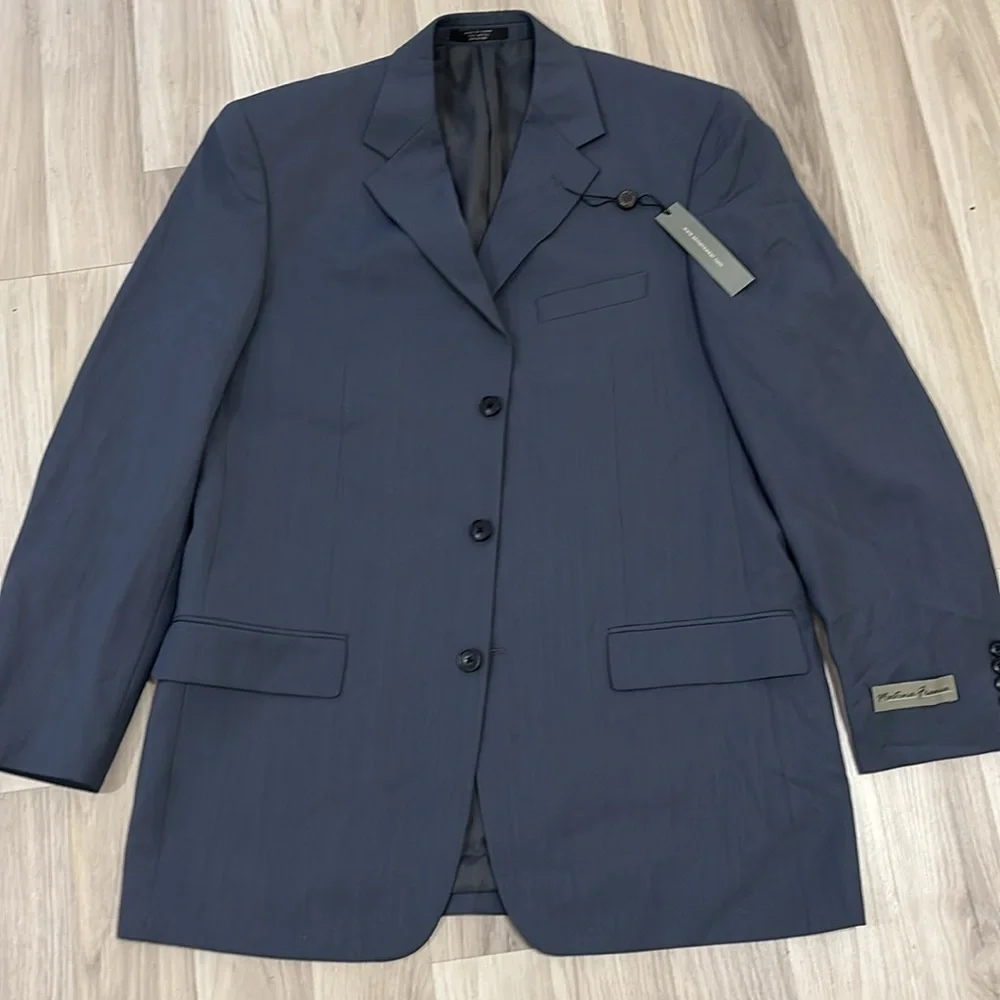 Martina Franca Gray Wool 3‎ Button Blazer 2 Piece Suit NWT